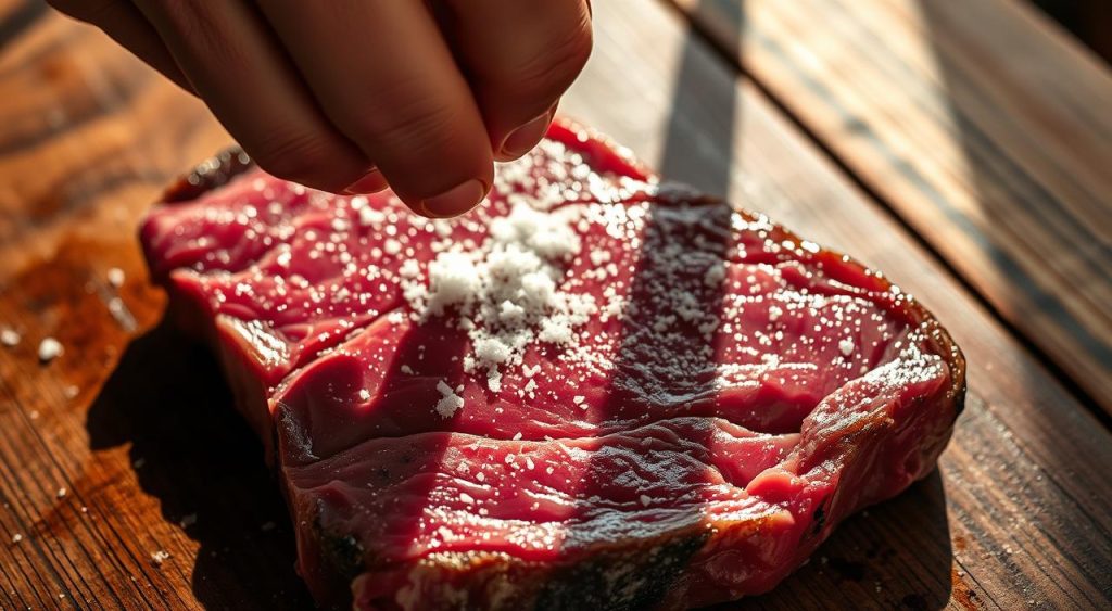 temperar carne para churrasco com sal grosso